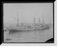 Historic Framed Print, U.S.S. Chicago at Brooklyn Navy Yard - 4,  17-7/8" x 21-7/8"