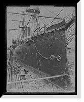 Historic Framed Print, U.S.S. Chicago in dry dock,  17-7/8" x 21-7/8"