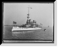 Historic Framed Print, U.S.S. Indiana - 11,  17-7/8" x 21-7/8"
