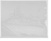 Historic Framed Print, U.S.S. Iowa in dry dock, Brooklyn Navy Yard,  17-7/8" x 21-7/8"