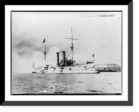 U.S.S. MONTGOMERY firing last salute to Spanish flag at Havana Classic, Vintage Poster