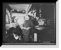 Historic Framed Print, U.S.S. Newark, Paymaster Wright and clerk Gressitt,  17-7/8" x 21-7/8"