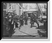 Historic Framed Print, U.S.S. Newark, sword exercise,  17-7/8" x 21-7/8"