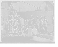 Historic Framed Print, U.S.S. New York, crew of forward 8 inch guns,  17-7/8" x 21-7/8"