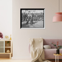 Historic Framed Print, U.S.S. New York, a 4-round bout, anniversary of Santiago,  17-7/8" x 21-7/8"
