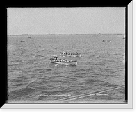 Historic Framed Print, U.S.S. New York, cutter race at Newport, anniversary of Santiago,  17-7/8" x 21-7/8"