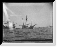 Historic Framed Print, Spanish caravel Pinta - 2,  17-7/8" x 21-7/8"