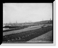 Historic Framed Print, Docks and workshops, Brooklyn Navy Yard,  17-7/8" x 21-7/8"