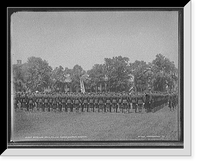 Historic Framed Print, Batallion [i.e. battalion] drill, hollow square, U.S. Naval Academy,  17-7/8" x 21-7/8"