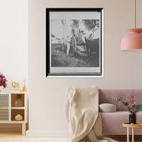 Historic Framed Print, Workmen in the cemetery [Necropolis Cristobal Colon],Havana,  17-7/8" x 21-7/8"