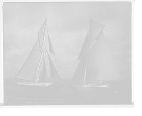 Historic Framed Print, Shamrock II and Columbia maneuvering for the start, Oct. 1, 1901,  17-7/8" x 21-7/8"