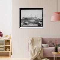 Historic Framed Print, S.S. Huron, Clyde Line, at Jacksonville, Fla.,  17-7/8" x 21-7/8" Historic Framed Print, S.S. Huron, Clyde Line, at Jacksonville, Fla.,  17-7/8" x 21-7/8"