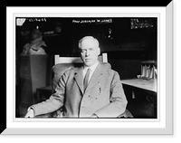 Historic Framed Print, Prof. Jeremiah W. Jenks seated in study,  17-7/8" x 21-7/8"