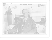 Historic Framed Print, Prof. Jeremiah W. Jenks seated in study,  17-7/8" x 21-7/8"
