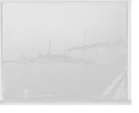 Str. Yonkers passing wreck of Jno. N. Glidden, in St. Clair ship canal Classic, Vintage Poster