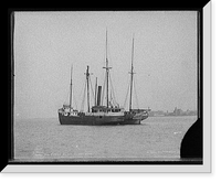Historic Framed Print, Old timers on the Detroit River,  17-7/8" x 21-7/8"