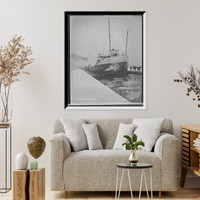 Str. J.T. Hutchinson Pioneer Steamship Co. passing Soo Locks, Dec. 11, 1903, Vintage Wall Art