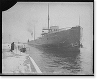 Str. Sir Wm. Siemens passing the locks, Sault Ste. Marie, Vintage Wall Art