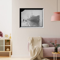 Str. Sir Wm. Siemens passing the locks, Sault Ste. Marie, Vintage Wall Art