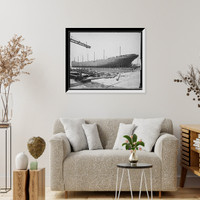 Historic Framed Print, Str. Wm. E. Corey on the ways, South Chicago, Ill.,  17-7/8" x 21-7/8"