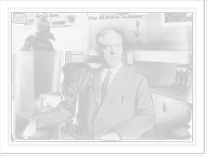 Historic Framed Print, Prof. Jeremiah W. Jenks seated,  17-7/8" x 21-7/8"