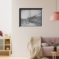 Historic Framed Print, Valkyrie III in drydock,  17-7/8" x 21-7/8"