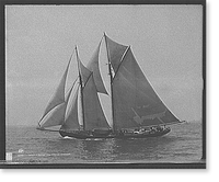 James W. Parker, two masted schooner, Antique Poster