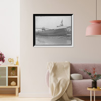 Historic Framed Print, Str. Benj. J. [sic] Noble on the ways, Wyandotte, Mich.,  17-7/8" x 21-7/8"