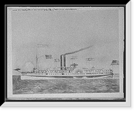 Str. Western World, 1853, 350 x 421-2 and 74 x 15 ft., speed 16 miles - 2000 passengers, Vintage Print