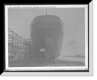 Launching of Str. Lucius W. Robinson, stern view on the ways, Str. 189, Antique Poster