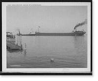 Passing freighters, Old Club, Ste. Claire sic Flats, Mich, Historic Print