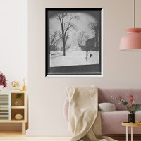 Historic Framed Print, [Detroit, Mich., Washington Blvd., fountain of ice],  17-7/8" x 21-7/8"