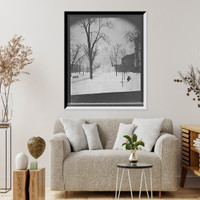 Historic Framed Print, [Detroit, Mich., Washington Blvd., fountain of ice],  17-7/8" x 21-7/8"