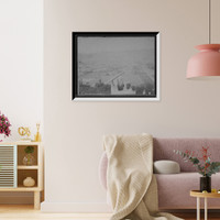 Historic Framed Print, [Latin American townscape in valley],  17-7/8" x 21-7/8"