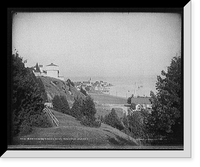 Historic Framed Print, Block house [Fort Mackinac] & Mission Point, Mackinac Island,  17-7/8" x 21-7/8"