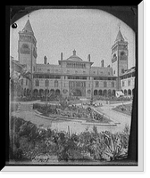 Historic Framed Print, [Court of the Ponce de Leon, St. Augustine, Fla.],  17-7/8" x 21-7/8"