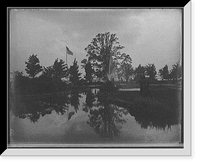 Historic Framed Print, [The Lily pond, Belle Isle Park, Detroit, Mich.],  17-7/8" x 21-7/8"