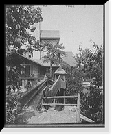Lake Mohonk Mountain House, N.Y., rustic bridge, Vintage Wall Art