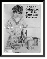 She is doing her part to help win the war. Howard Chandler Christy 1918, Historic Print