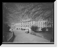 Library of Congress facade, dark sky, Washington, D.C, Vintage Poster