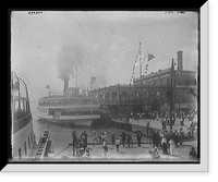 Historic Framed Print, [Str. Promise at ferry dock, Detroit, Mich.],  17-7/8" x 21-7/8"