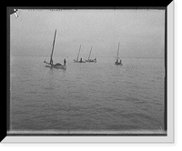 Historic Framed Print, [Oyster dredging],  17-7/8" x 21-7/8"