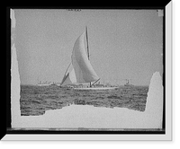 Historic Framed Print, [Shamrock III at the finish] - 2,  17-7/8" x 21-7/8"