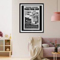 Wholesome - nutritious foods from corn. Lloyd Harrison, Vintage Poster