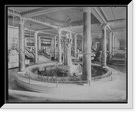 Historic Framed Print, [Siegel Cooper & Co., the fountain, water running],  17-7/8" x 21-7/8"
