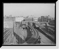 Historic Framed Print, [Dudley Street Station, elevated ry., Boston, Mass.],  17-7/8" x 21-7/8"