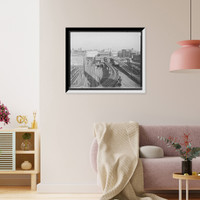 Historic Framed Print, [Dudley Street Station, elevated ry., Boston, Mass.],  17-7/8" x 21-7/8"