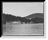Steamer approaching Rogers' Rock landing, Lake George, N.Y, Historic Reproduction