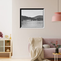 Steamer approaching Rogers' Rock landing, Lake George, N.Y, Historic Reproduction