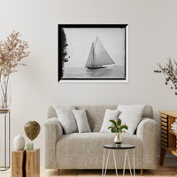 Historic Framed Print, [Sailing yacht Cadillac],  17-7/8" x 21-7/8"